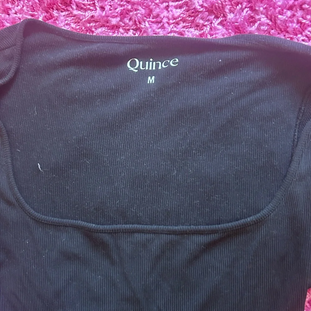 Quince black square neck Long Sleeve Dress - Picture 2 of 5